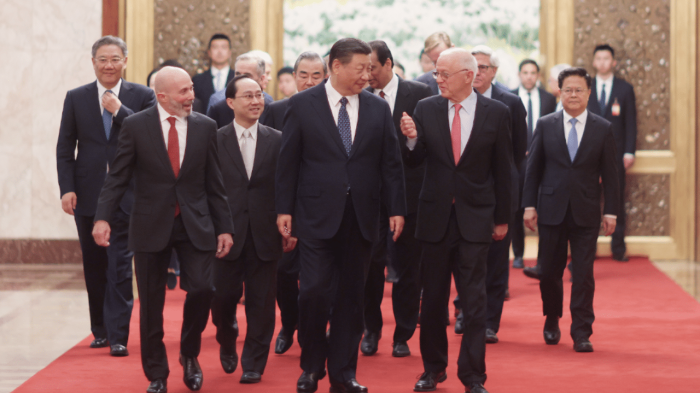 David Thomas - Chinese President Xi Jinpin and representative of the US business at Great Hall of the People